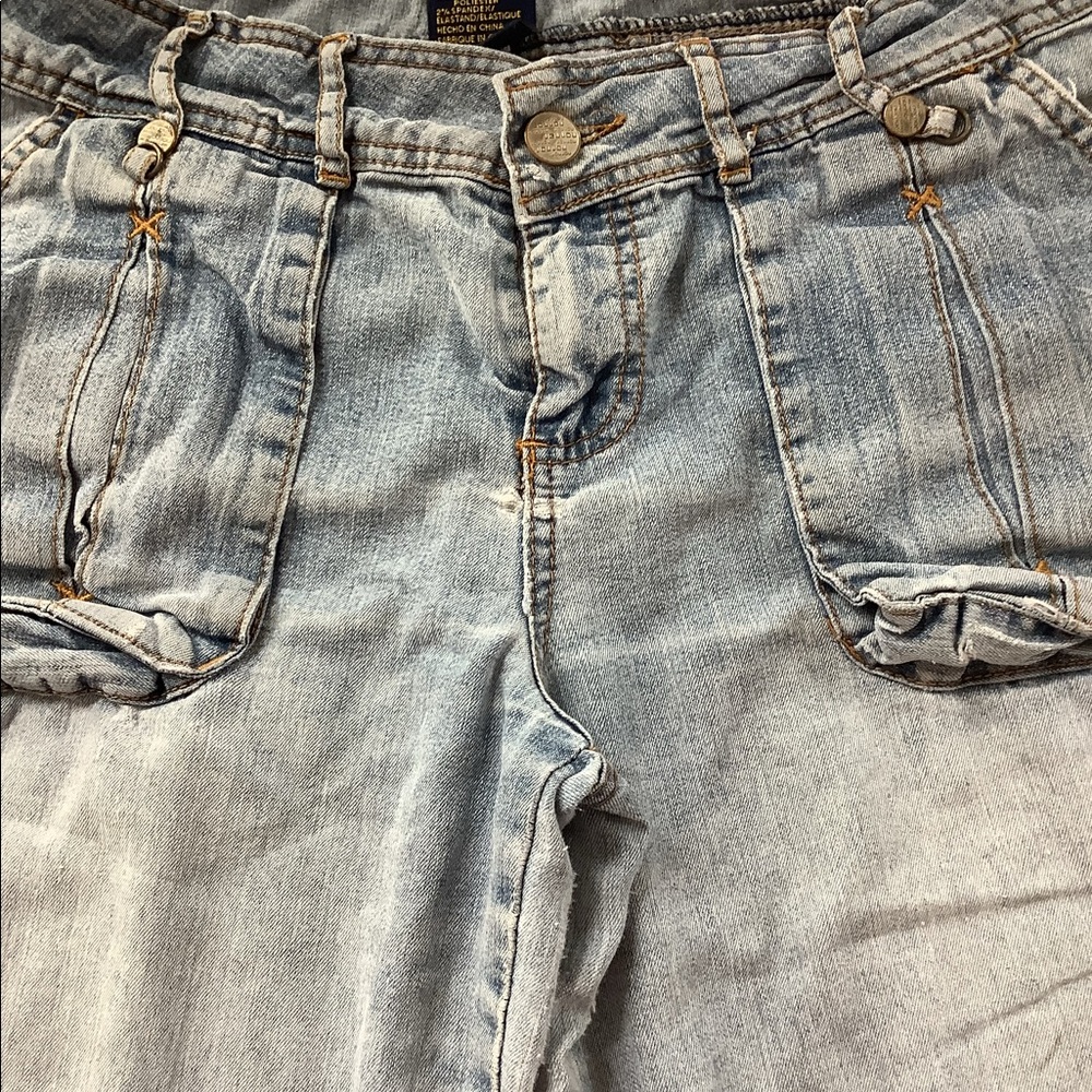 Jou Jou Baggy Wide Leg Denim Jeans